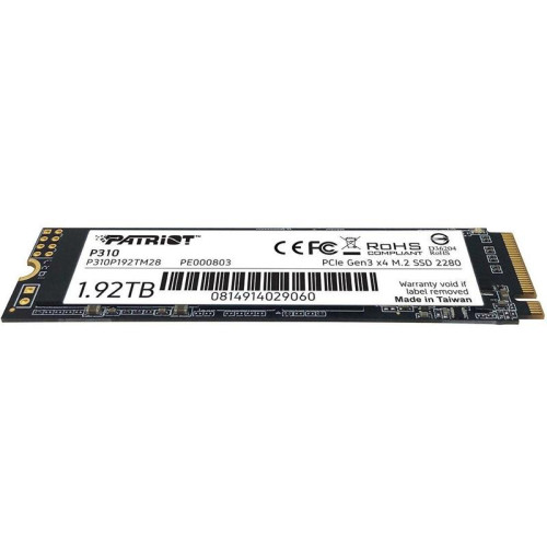 Твердотельный накопитель Patriot PCIe 3.0 x4 1920GB P310P192TM28 P310 M.2 2280 [P310P192TM28]