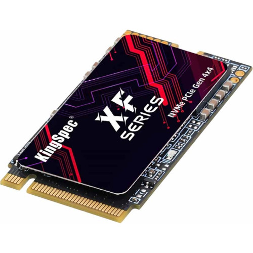 Твердотельный накопитель/ Kingspec SSD XF-512 2242, 512GB, M.2(22x42mm), NVMe, PCIe 4.0 x4, R/W 4900/2800MB/s, IOPs н.д./н.д., TBW 600, DWPD 1.07 (3 года)