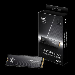 Твердотельный накопитель SSD MSI M.2 2280 2TB SPATIUM M560 Client SSD S78-440Q940-P83, PCIe Gen4x4 with NVMe,  3D TLC, R/ W 4900/ 4400
