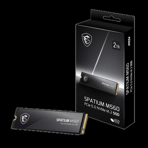 Твердотельный накопитель SSD MSI M.2 2280 2TB SPATIUM M560 Client SSD S78-440Q940-P83, PCIe Gen4x4 with NVMe,  3D TLC, R/ W 4900/ 4400
