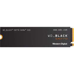 Твердотельный накопитель WD SSD Black SN770 NVMe, 1.0TB, M.2(22x80mm), NVMe, PCIe 4.0 x4, 3D TLC, R/W 5150/4900MB/s, IOPs 740 000/800 000, TBW 600, DWPD 0.3 (12 мес.)