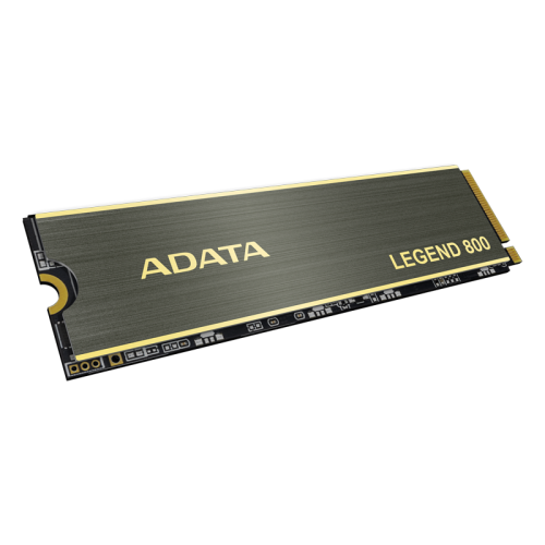 Твердотельный накопитель/ ADATA SSD LEGEND 800, 1000GB, M.2(22x80mm), NVMe 1.4, PCIe 4.0 x4, 3D NAND, R/W 3500/2200MB/s, IOPs н.д./н.д., TBW 600, DWPD 0.55, with Heat Sink (3 года)