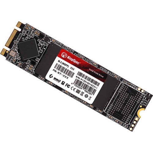 Твердотельный накопитель/ Kingspec SSD NT-128 2280, 128GB, M.2(22x80mm), SATA3, R/W 500/450MB/s, IOPs н.д./н.д., TBW 60, DWPD 0.4 (3 года)