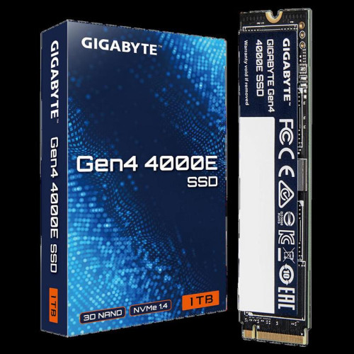 Твердотельный накопитель SSD Gigabyte M.2 2280 1TB Gen4 4000E SSD PCI Express 4.0x4, NVMe 1.4, 4000/3900, MTBF 1.5M, 3D NAND, 320TBW, RTL