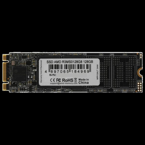 Твердотельный накопитель AMD SATA 128GB R3MS0128G8 Radeon M.2 2280 Твердотельный накопитель AMD SATA 128GB R3MS0128G8 Radeon M.2 2280