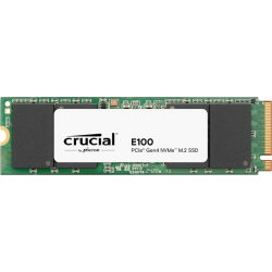 Твердотельный накопитель/ Crucial SSD E100, 1000GB, M.2(22x80mm), NVMe, PCIe 4.0 x4, 3D TLC, R/W 5000/4500MB/s, TBW 80, DWPD 0.3 (12 мес)