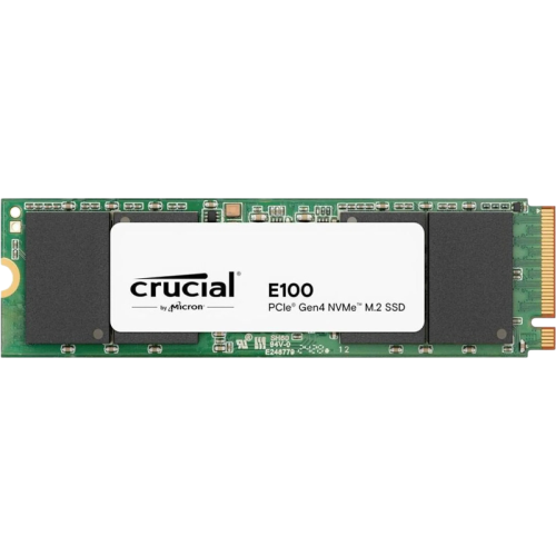 Твердотельный накопитель/ Crucial SSD E100, 1000GB, M.2(22x80mm), NVMe, PCIe 4.0 x4, 3D TLC, R/W 5000/4500MB/s, TBW 80, DWPD 0.3 (12 мес)