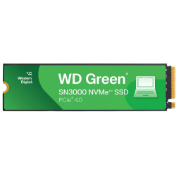 Твердотельные накопители/ WD SSD Green SN3000, 500GB, M.2(22x80mm), NVMe, PCIe 4.0 x4, QLC, R/W 5000/4100MB/s, TBW 100, DWPD 0.2 (12 мес.)