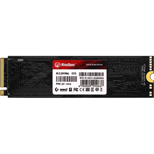 Твердотельный накопитель/ Kingspec SSD XF-1TB 2280, 1024GB, M.2(22x80mm), NVMe, PCIe 4.0 x4, R/W 4900/4600MB/s, IOPs н.д./н.д., TBW 1200, DWPD 1.07 (3 года)