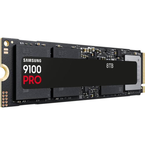 Твердотельный накопитель/ Samsung SSD 9100 PRO, 8000GB, M.2(22x80mm), NVMe 2.0, PCIe 5.0 x4, V-NAND TLC, R/W 14800/13400MB/s, IOPs 2 200 000/2 600 000, TBW 4800, DWPD 0.3 (12 мес.)
