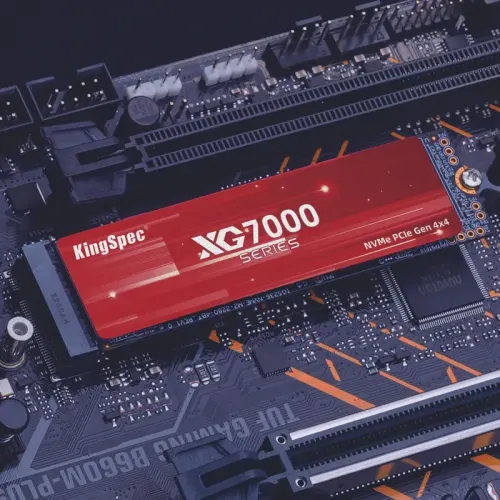 Твердотельный накопитель/ Kingspec SSD XG7000-512 2280, 2048GB, M.2(22x80mm), NVMe, PCIe 4.0 x4, 3D NAND, R/W 7400/6400MB/s, IOPs 700 000/600 000, TBW 1200, DWPD 0.89, with Heat Sink (3 года)