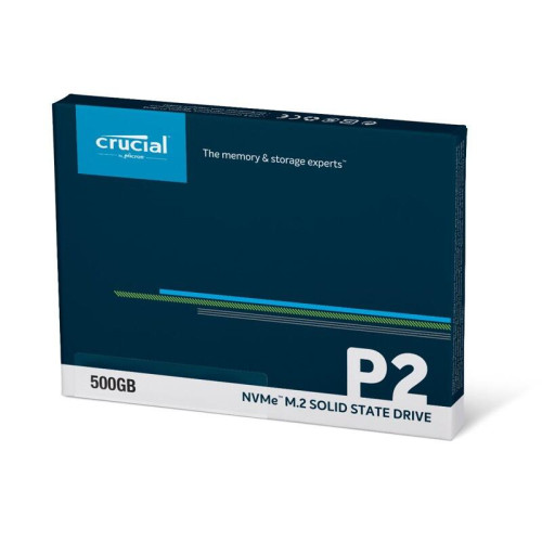 Твердотельный накопитель/ Crucial SSD P2, 500GB, M.2(22x80mm), NVMe, PCIe 3.0 x4, 3D TLC, R/W 2300/940MB/s, IOPs 95 000/215 000, TBW 150, DWPD 0.2 (12 мес.)