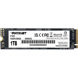 Твердотельный накопитель Patriot PCIe 3.0 x4 1TB P320P1TBM28 P320 M.2 2280 [P320P1TBM28]