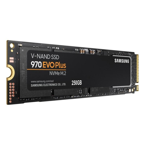 Samsung SSD 250GB 970 EVO Plus, V-NAND 3-bit MLC, Phoenix, M.2 (2280) PCIe Gen 3.0 x4, NVMe 1.3, R3500/W2300, 550K/250K IOPs Samsung SSD 250GB 970 EVO Plus, V-NAND 3-bit MLC, Phoenix, M.2 (2280) PCIe Gen 3.0 x4, NVMe 1.3, R3500/W2300, 550K/250K IOPs
