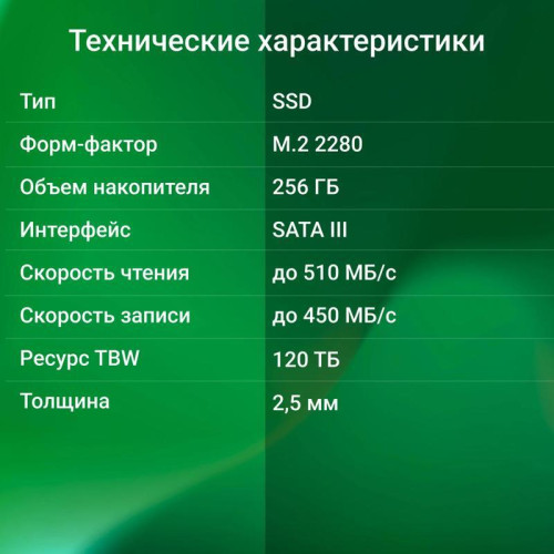 Твердотельный накопитель Digma SATA-III 256GB DGSR1256GS93T Run S9 M.2 2280 [DGSR1256GS93T]