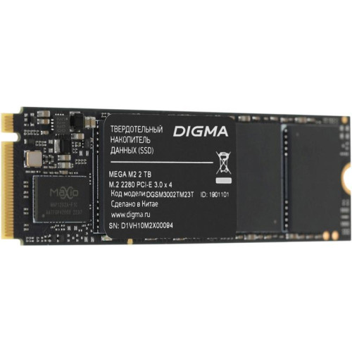 Твердотельный накопитель Digma PCIe 3.0 x4 2TB DGSM3002TM23T Mega M2 M.2 2280 [DGSM3002TM23T]