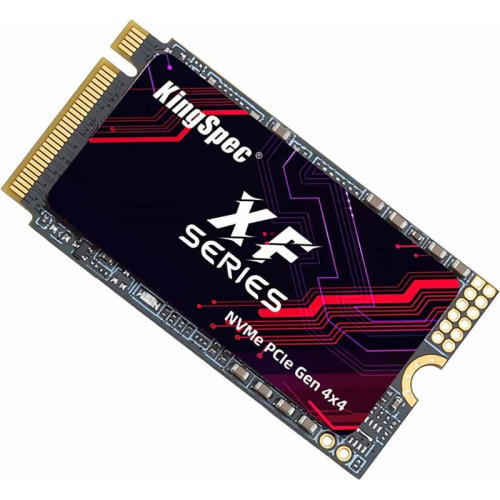 Твердотельный накопитель/ Kingspec SSD XF-512 2242, 512GB, M.2(22x42mm), NVMe, PCIe 4.0 x4, R/W 4900/2800MB/s, IOPs н.д./н.д., TBW 600, DWPD 1.07 (3 года)