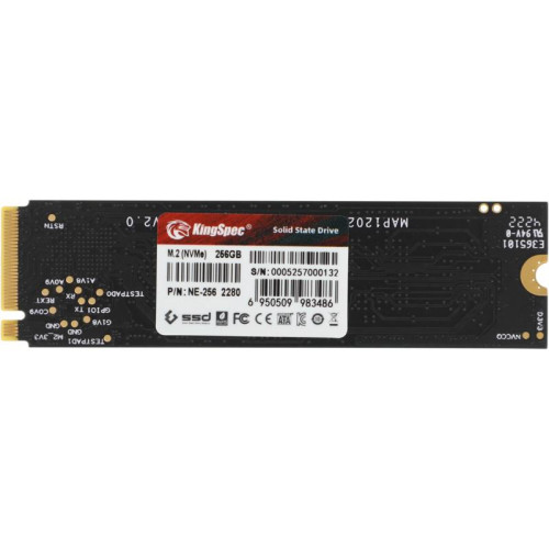 Твердотельный накопитель Kingspec PCIe 3.0 x4 256GB NE-256 M.2 2280 [NE-256]