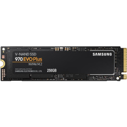 Samsung SSD 250GB 970 EVO Plus, V-NAND 3-bit MLC, Phoenix, M.2 (2280) PCIe Gen 3.0 x4, NVMe 1.3, R3500/W2300, 550K/250K IOPs