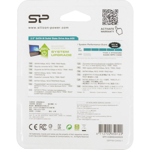 Твердотельный накопитель Silicon Power SATA-III 512GB SP512GBSS3A55S25 Ace A55 2.5
