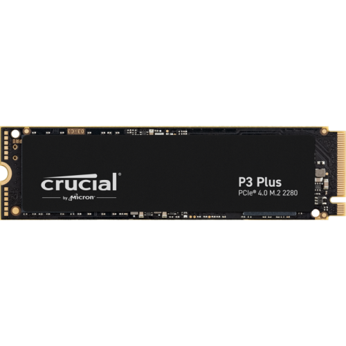 Твердотельный накопитель Crucial SSD P3 Plus, 2000GB, M.2(22x80mm), NVMe, PCIe 3.0 x4, QLC, R/W 5000/4200MB/s, IOPs н.д./н.д., TBW 440, DWPD 0.1 (12 мес.)