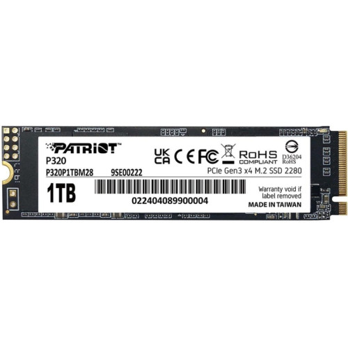 Твердотельный накопитель Patriot PCIe 3.0 x4 1TB P320P1TBM28 P320 M.2 2280 [P320P1TBM28]