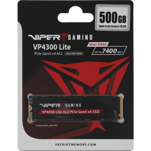 Твердотельный накопитель Patriot PCIe 4.0 x4 500GB VP4300L500GM28H Viper VP4300 Lite M.2 2280