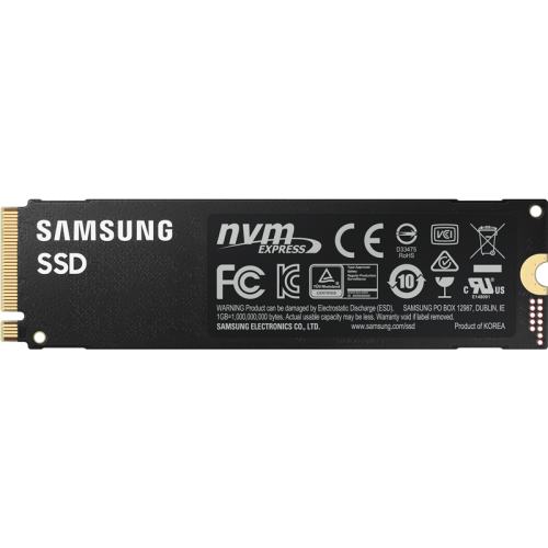 Твердотельные накопители/ Samsung SSD 980 PRO, 1000GB, M.2(22x80mm), NVMe 1.3c, PCIe 4.0 x4, 3-bit MLC, R/W 7000/5000MB/s, IOPs 1 000 000/1 000 000, DRAM buffer 1024MB, TBW 600, DWPD 0.33, with Heatsink (12 мес.)