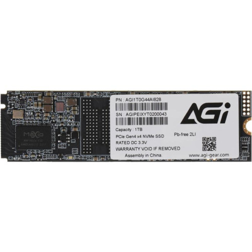 Твердотельный накопитель AGi PCIe 4.0 x4 1TB AGI1T0G44AI828 AI828 M.2 2280 [AGI1T0G44AI828]