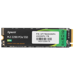Твердотельный накопитель SSD Apacer AS2280P4 1TB M.2 2280 AP1TBAS2280P4-1 Client PCIe Gen3x4 with NVMe, 3000/2000, IOPS 215/390K, MTBF 1.5M, 3D TLC, 800TBW, 0,73DWPD, RTL (918253)