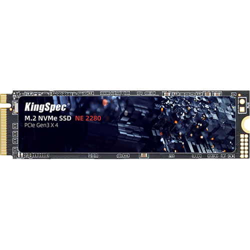 Твердотельный накопитель/ Kingspec SSD NE-2TB 2280, 2048GB, M.2(22x80mm), NVMe, PCIe 3.0 x4, R/W 3000/1900MB/s, IOPs н.д./н.д., TBW 1000, DWPD 0.45 (3 года)