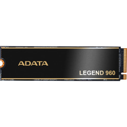 Твердотельный накопитель/ ADATA SSD LEGEND 960, 1000GB, M.2(22x80mm), NVMe 1.4, PCIe 4.0 x4, 3D NAND, R/W 7400/6000MB/s, IOPs 730 000/610 000, DRAM buffer 1000MB,  TBW 780, DWPD 0.43, with Heat Spreader (5 лет)