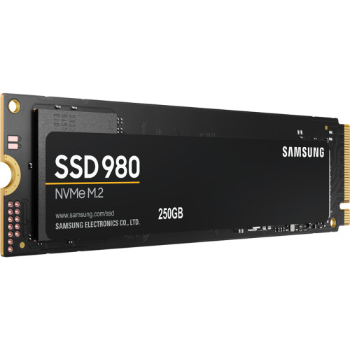 Твердотельные накопители Samsung SSD 980, 250GB, M.2(22x80mm), NVMe 1.4, PCIe 3.0 x4, 3-bit MLC, R/W 2900/1300MB/s, IOPs 230 000/320 000, TBW 150, DWPD 0.33 (12 мес.)