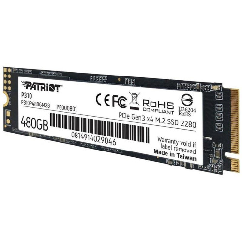 Твердотельный накопитель Patriot PCIe 3.0 x4 480GB P310P480GM28 P310 M.2 2280 [P310P480GM28]