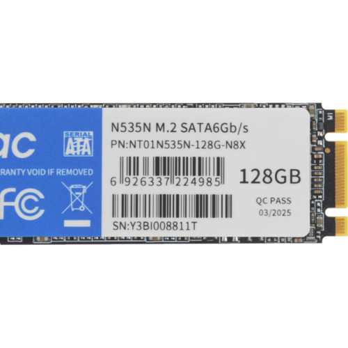 Твердотельный накопитель Netac SATA-III 128GB NT01N535N-128G-N8X N535N M.2 2280 [NT01N535N-128G-N8X]