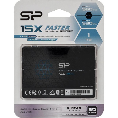 Твердотельный накопитель Silicon Power SATA-III 1TB SP001TBSS3A55S25 Ace A55 2.5