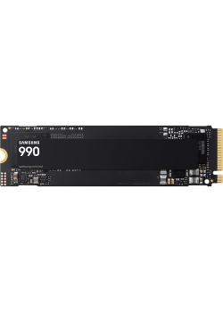 Твердотельные накопители/ Samsung SSD 990, 1000GB, M.2(22x80mm), NVMe 2.0, PCIe 4.0 x4, V-NAND TLC, R/W 7150/6450MB/s, IOPs 700 000/1 100 000, TBW 400, DWPD 0.33 (12 мес.)