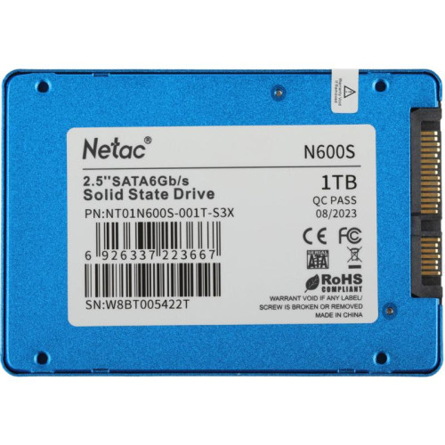 Твердотельный накопитель Netac SATA-III 1TB NT01N600S-001T-S3X N600S 2.5