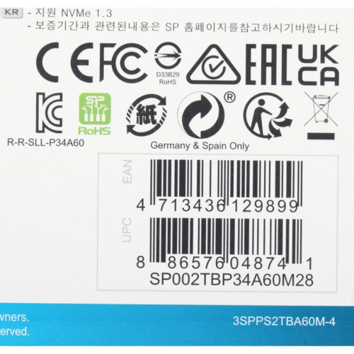 Твердотельный накопитель Silicon Power PCIe 3.0 x4 2TB SP002TBP34A60M28 M-Series M.2 2280 [SP002TBP34A60M28]