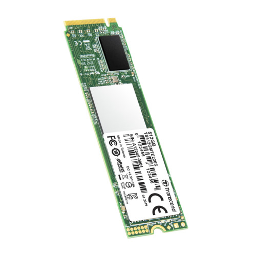 Твердотельный накопитель/ Transcend SSD MTE220S, 512GB, M.2(22x80mm), NVMe 1.3, PCIe 3.0 x4, 3D TLC, R/W 3500/2500MB/s, IOPs 190 000/360 000, DRAM buffer 512MB, TBW 1100, DWPD 1.2 (5 лет)