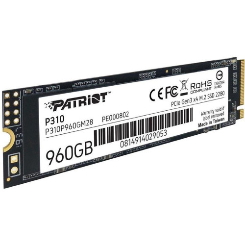 Твердотельный накопитель Patriot PCIe 3.0 x4 960GB P310P960GM28 P310 M.2 2280 [P310P960GM28]