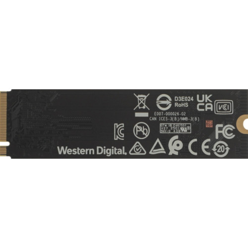 Твердотельные накопители/ WD SSD Blue SN5000, 1000GB, M.2(22x80mm), NVMe, PCIe 4.0 x4, TLC, R/W 5150/4900MB/s, TBW 600, DWPD 0.3 (12 мес.)