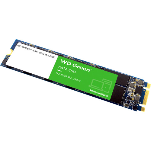 Твердотельные накопители/ WD SSD Green, 240GB, M.2(22x80mm), SATA3, 3D TLC, R/W 545/465MB/s, IOPs 37 000/68 000, TBW 80, DWPD 0.3 (12 мес.)