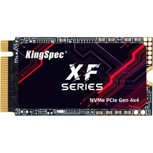 Твердотельный накопитель/ Kingspec SSD XF-512 2242, 512GB, M.2(22x42mm), NVMe, PCIe 4.0 x4, R/W 4900/2800MB/s, IOPs н.д./н.д., TBW 600, DWPD 1.07 (3 года)
