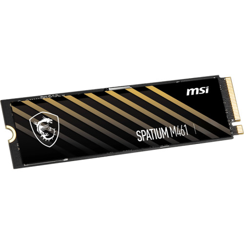 MSI SSD SPATIUM M461, 1000GB, M.2(22x80mm), NVMe, PCIe 4.0 x4, 3D TLC, R/W 5000/3200, IOPs 630 000/750 000, TBW 250, DWPD 0.14 (5 лет)