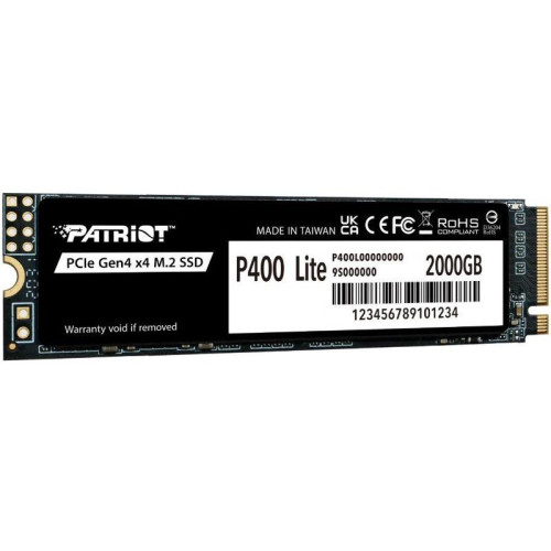 Накопитель SSD Patriot PCIe 4.0 x4 2TB P400LP2KGM28H P400 Lite M.2 2280