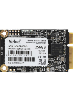 Твердотельный накопитель Netac SATA-III 256GB NT01N5M-256G-M3X N5M mSATA [NT01N5M-256G-M3X]