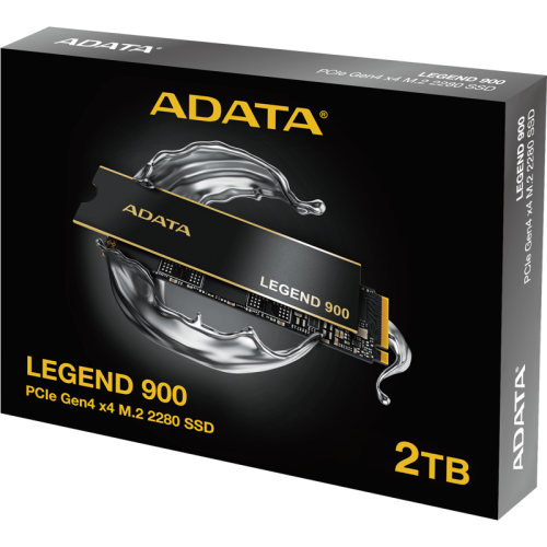 Твердотельный накопитель/ ADATA SSD LEGEND 900, 2048GB, M.2(22x80mm), NVMe 1.4, PCIe 4.0 x4, 3D NAND, R/W 7000/5400MB/s, IOPs н.д./н.д., TBW 1200, DWPD 0.06, with Heat Sink (5 лет)