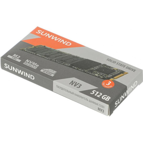 Твердотельный накопитель SunWind PCIe 3.0 x4 512GB SWSSD512GN3T NV3 M.2 2280 [SWSSD512GN3T]