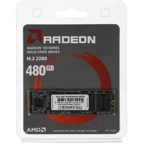 Твердотельный накопитель AMD SATA 480GB R3MS0480G8 Radeon M.2 2280